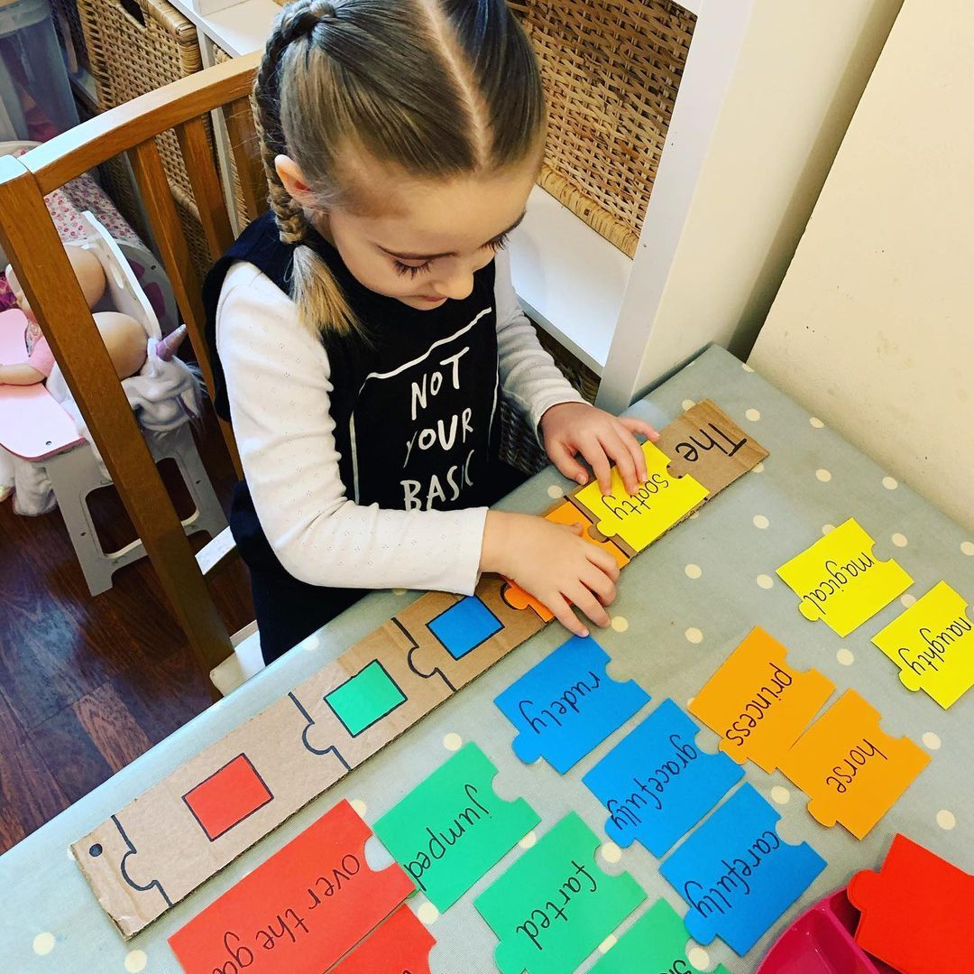 Kids learning grammar skills